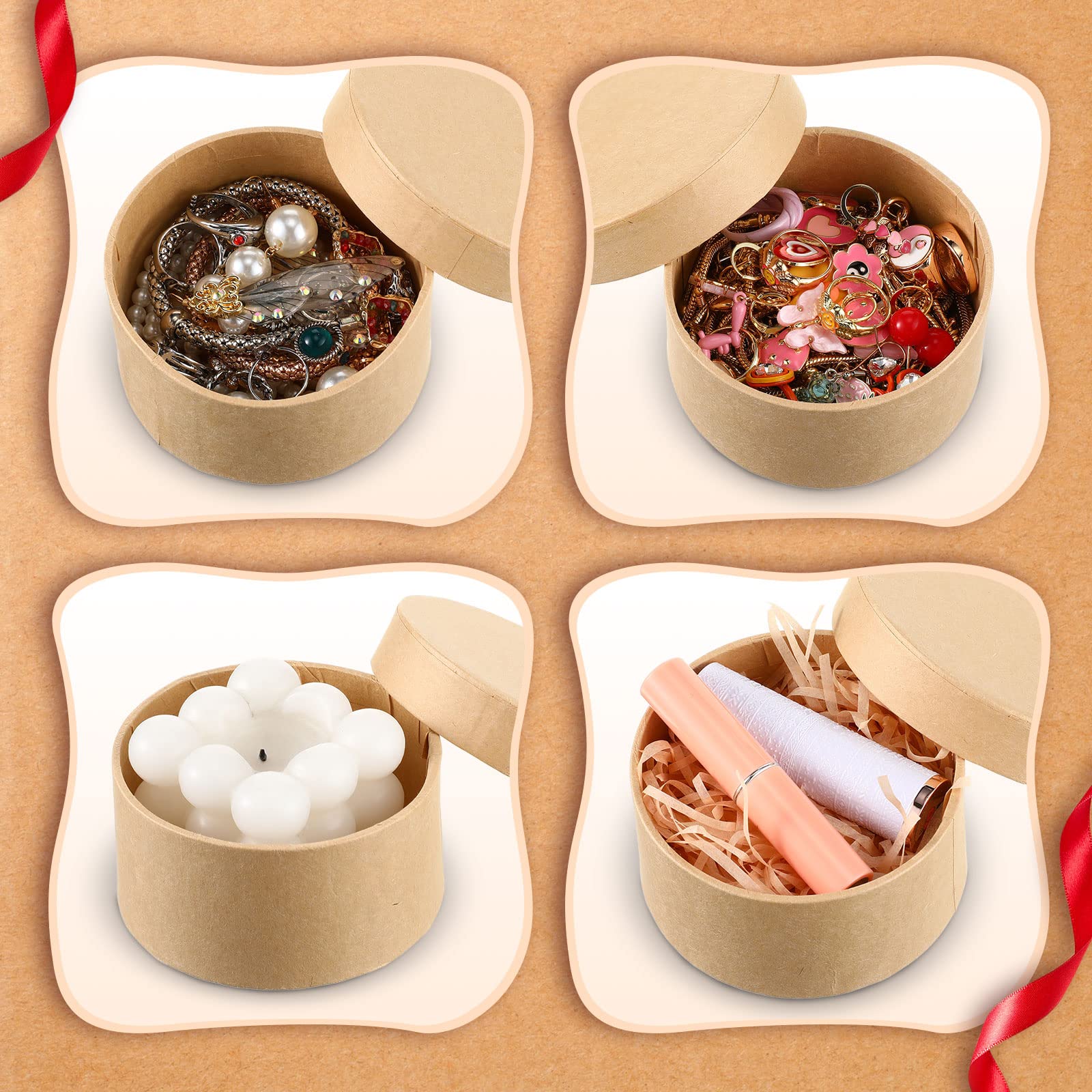 Amazon.com: Geyee 24 Pcs 3.9 Inch Paper Mache Boxes with Lids